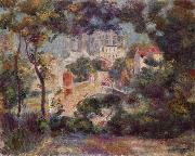 Pierre-Auguste Renoir Landschaft mit Ansicht von Sacre Coeur oil painting on canvas